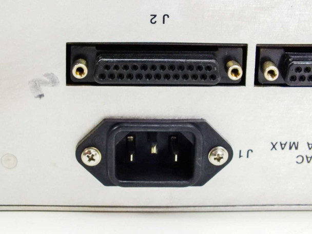 Varian VJW1455B1 rear panel showing IEC C14 AC power inlet (J1) and D-sub connector J2