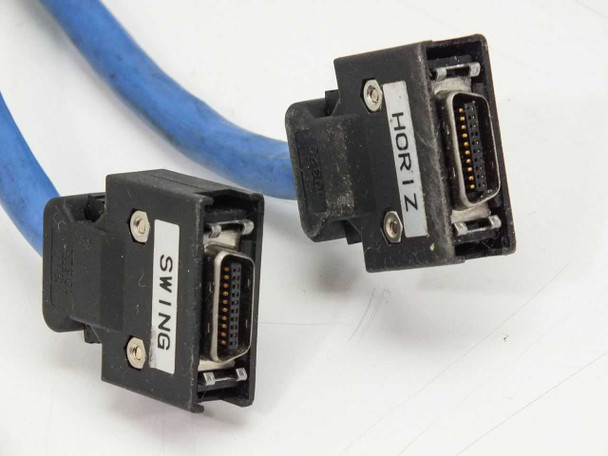 Sailor OE-2413 wiring harness — blue cable with two labeled connectors: SWING and HORIZ