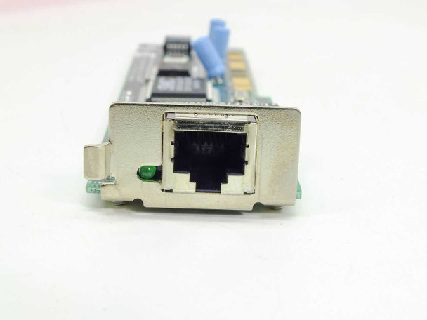 Asante MacCon CS 09-00098-12 — close-up of RJ-45 bracket port with green LED indicator