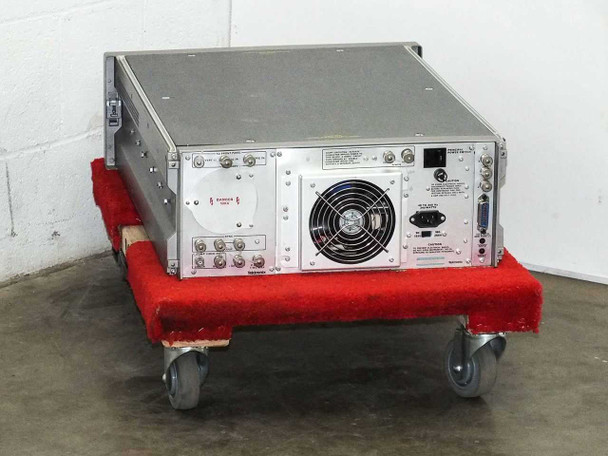 Tektronix 7912AD Programmable Digitizer Chassis — rear view showing large cooling fan, IEC power inlet, and rear panel connectors