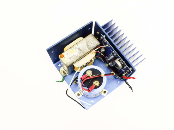 Standard Power SPS 40-5 power supply — top-down view showing transformer, toroidal inductor, heatsink, and PCB circuit board layout