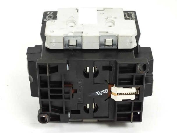 Siemens 3TF4422-0A contactor — underside/base view showing DIN rail mounting slot and internal coil connector