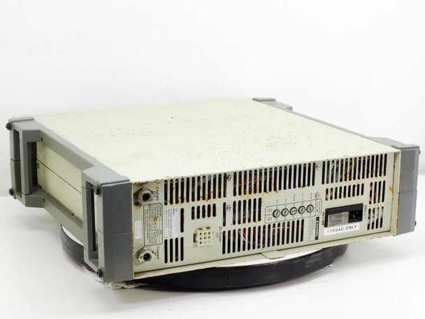 Nicolet Spectrometer Service Module – rear panel view showing IEC AC inlet labeled 115VAC ONLY, DC Power connector, and multiple ventilation slots