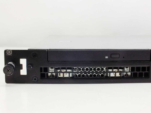 Dell PowerEdge 860 left-side front panel close-up showing optical drive bay and thumbscrew