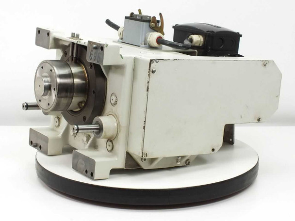 Singulus Technologies HC0110S SynchronousServer Module – front and left side view showing circular output spindle hub and mounting brackets