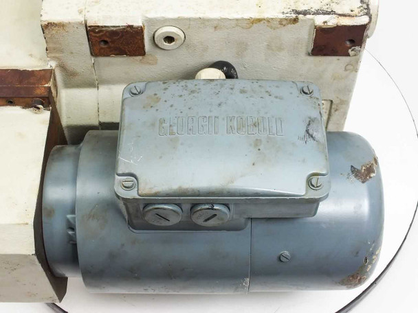 Singulus TC 47 – top view of Georgii Kobold motor junction box with embossed brand name visible