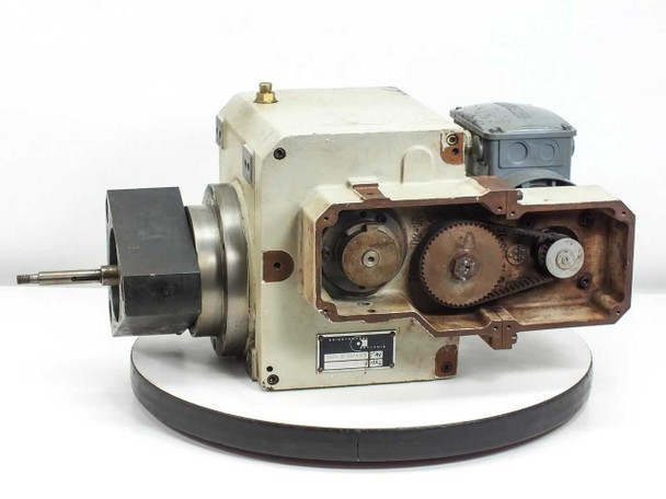 Singulus Technologies TC 47 Synchronous Servo Module – front three-quarter view showing open belt housing with gear train and Georgii Kobold motor