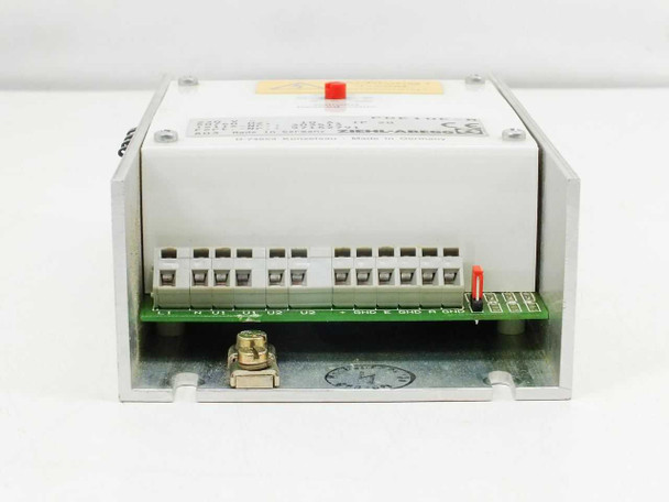 Ziehl-Abegg PDE10E-M – rear view showing full terminal block row, green PCB edge, and red indicator on top