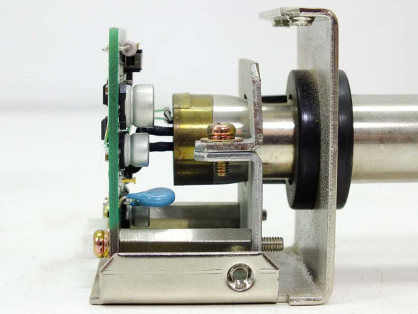 Okano Works PSG-18 – side disassembled view showing brass fittings, internal transducer element, PCB, and stainless probe assembly