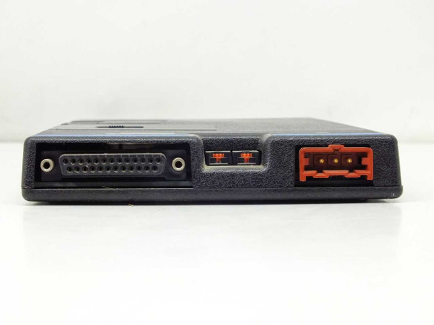 Spectra Physics A3051-010 side edge view showing DB25 RS-232-C connector, configuration jumpers, and orange LabNet connector