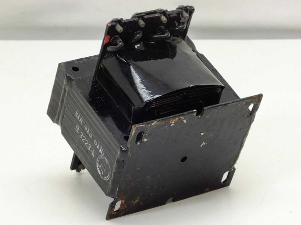 Acme Electric TA-1-81213 Control Transformer – side and rear view showing black painted core housing and mounting flange
