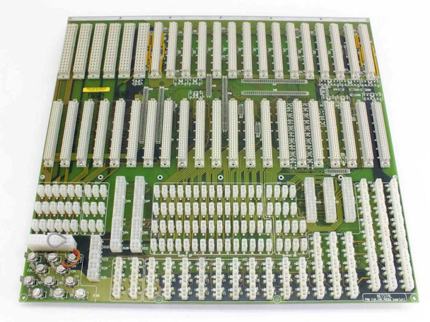Netstal PAN 110.240.9850D Komplett I/O backplane board – alternate top-side angle showing full connector array and board layout