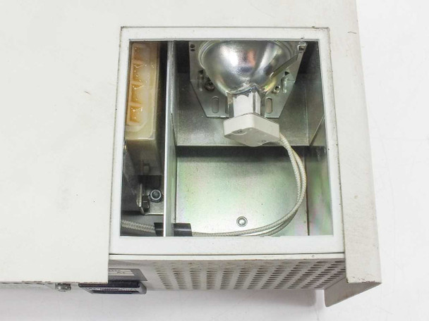 Interior view of Flexilux 600 Longlife with ellipsoid reflector lamp assembly visible inside open housing
