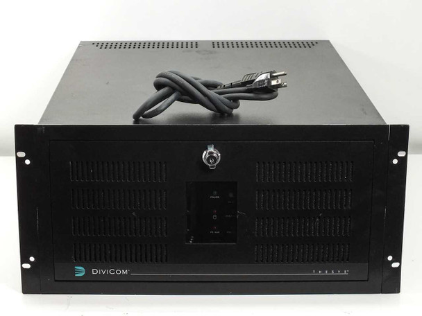 DiviCom NMS-RM-NM Rev J THESYS rackmount server front panel view with power cord on top