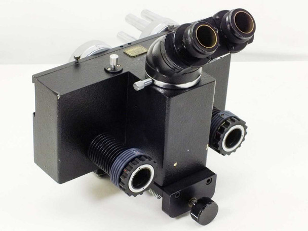 Carl Zeiss Split Field Microscope with Dial Sliding Turrets and Objectives
