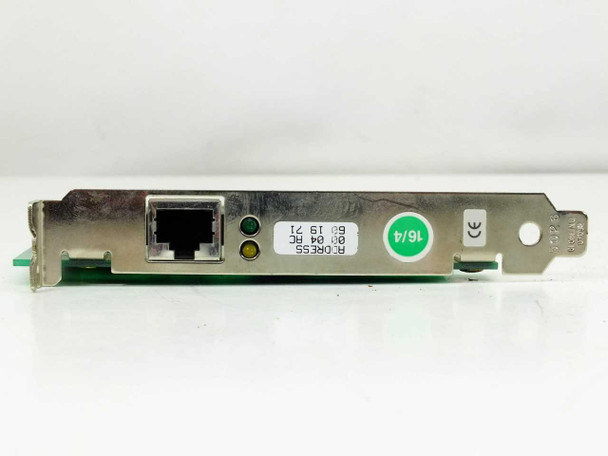 IBM Auto LANStreamer PCI Token Ring Card – bracket edge view showing RJ-45 port, LED indicators, and 16/4 speed label