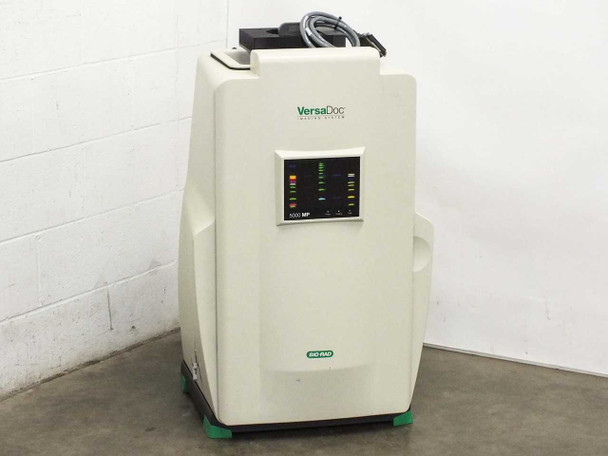 Bio-Rad VersaDoc 5000 MP chemiluminescent imager – front view showing VersaDoc logo, 5000 MP panel display with LED indicators, and Bio-Rad badge