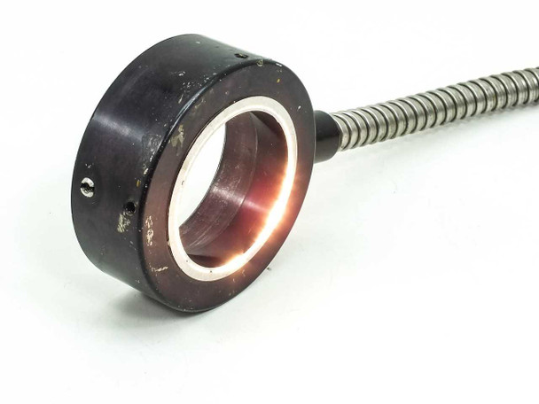 Fiber-Optic Microscope Light Source Flex Cable Ring Mount Black 38" Long