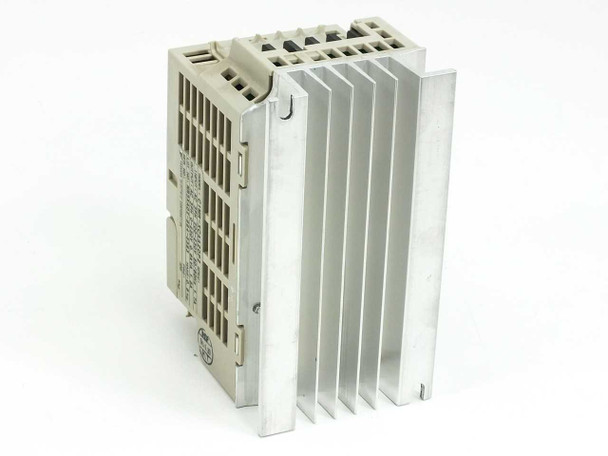 Yaskawa CIMR-XCAA20P2 VS Mini inverter drive — left-side view showing aluminum heat sink fins