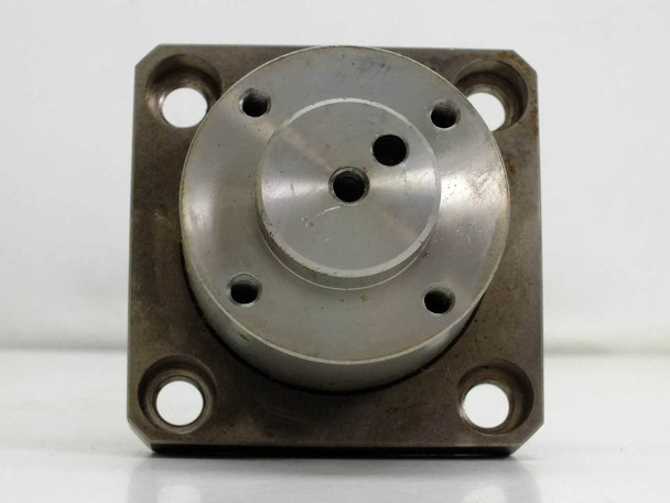 Venlic gear assembly — rear face view showing shaft hub and four-hole flange mounting pattern