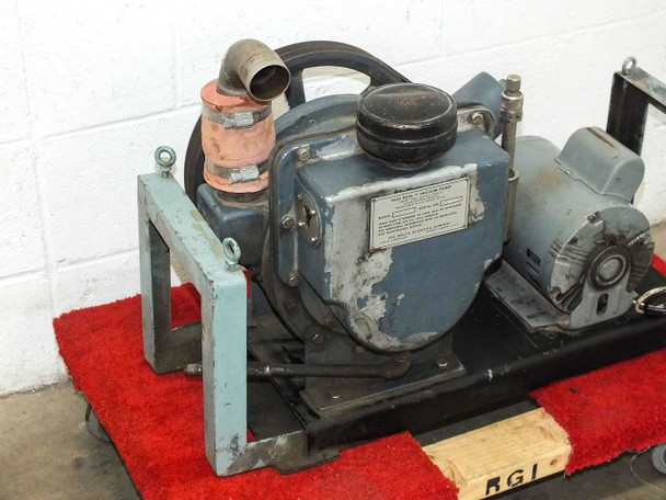 Welch R 1397 Duo Seal Vacuum Pump left-side view showing pump body, exhaust port, and motor
