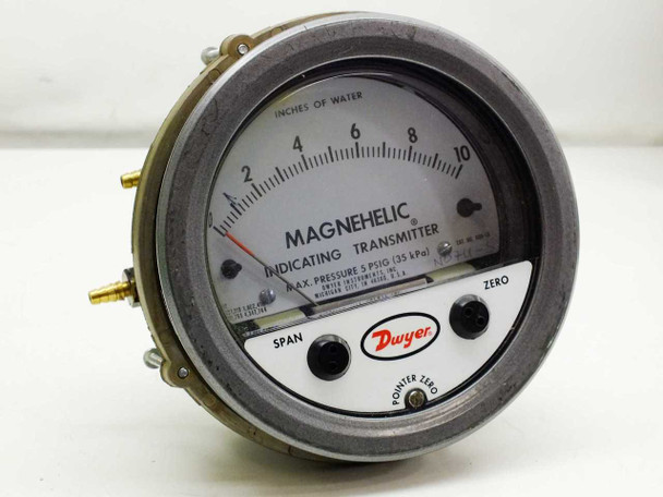 Dwyer 0-10" Magnehelic Differential Pressure Indicating Transmitter Gauge