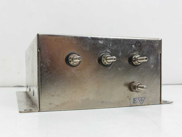 Hua Yeang HUA-9010-1610/16A Line Filter – front face view showing three line-side screw stud terminals and one earth terminal
