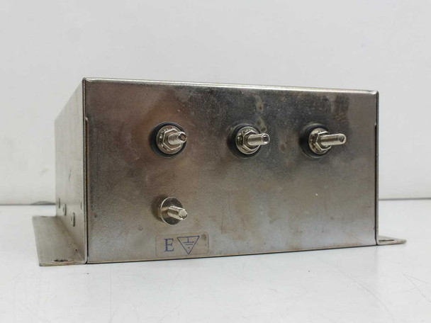 Hua Yeang HUA-9010-1610/16A Line Filter – alternate front face view showing terminal studs and earth symbol marking