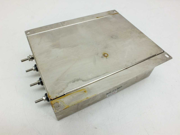 Hua Yeang HUA-9010-1610/16A Line Filter – top view of stainless steel enclosure showing mounting flanges and side terminals
