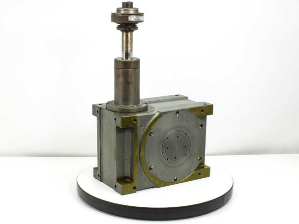 Sandex 11FU Rotary Indexing Drive rear-right view showing circular output flange face and mounting bolt pattern