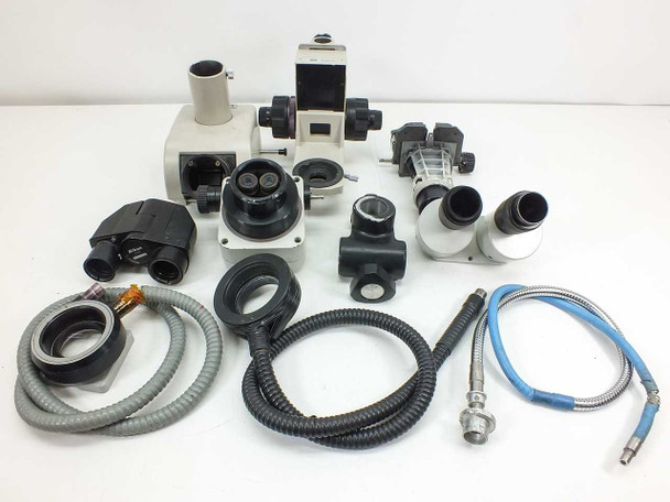 Microscope Lot Parts and Accessories - AS IS - Flex Lights Phototube Heads