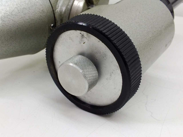 Edwards Changeover Valve — manual knob actuator closeup showing knurled aluminum handwheel with center thumb screw