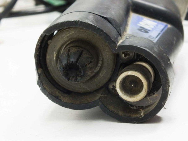 Simco Orion ionizing air nozzle – front end closeup showing dual-outlet nozzle tip and air port openings