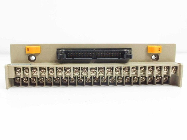 Togi PCN-1H40 40-pin terminal block — straight front view showing IDC connector centered between orange indicator clips