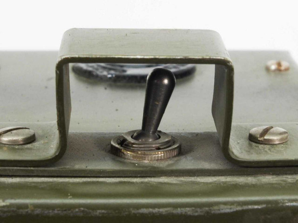 Top view of Trylon MIL-V-10537 Voltage Control Unit showing carry handle, toggle power switch, and multi-pin output connector