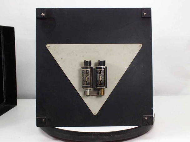 Federal Manufacturing LP-5 rear panel — two vacuum tube output connectors (BNC-type) mounted on triangular metal plate