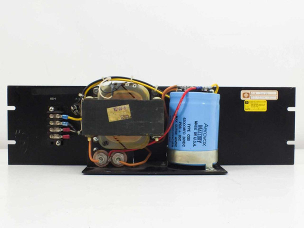 Alternate rear view of rackmount panel showing full assembly of transformer and Mallory CGS capacitor with red and yellow lead wires