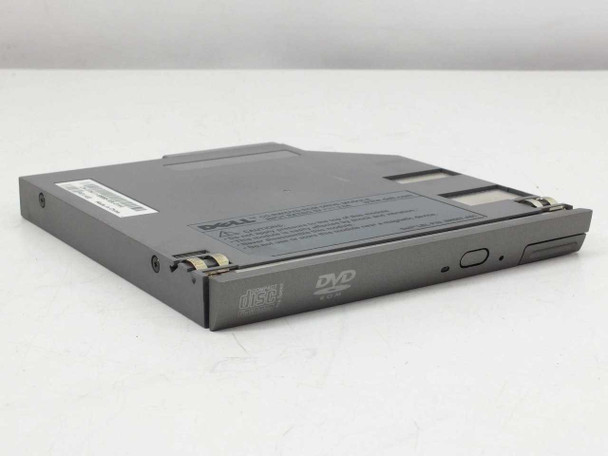 Dell 68865 combo drive module – top side view showing DVD label, Dell branding, and disc-CD logo badge