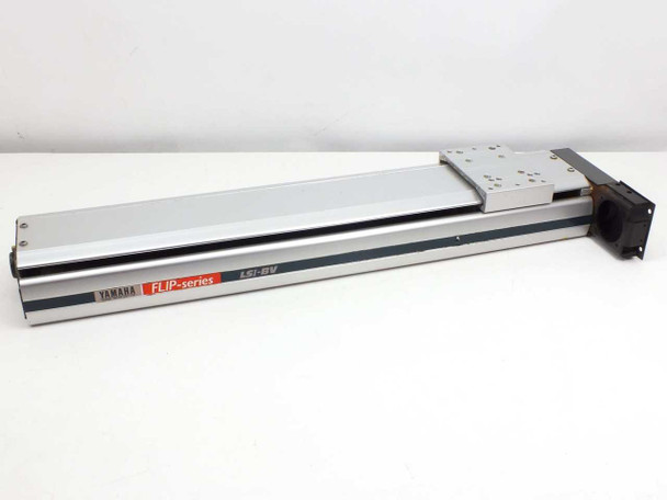 Yamaha LS1BRV-450 FLIP-Series linear slide – right side view with motor mount bracket visible at end