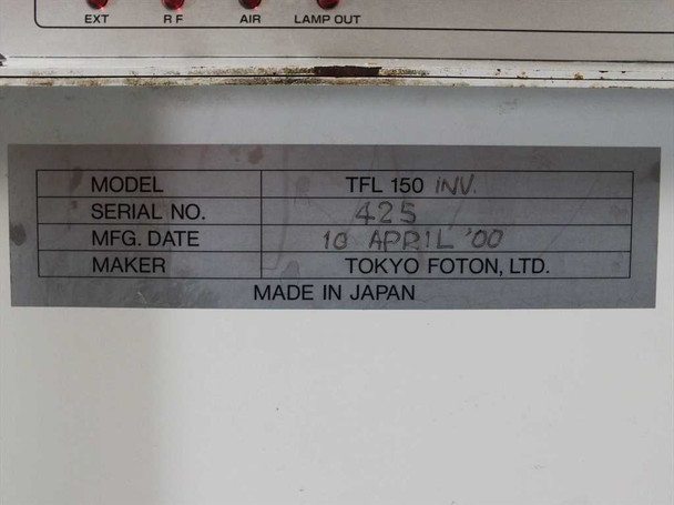 Tokyo Foton TFL 150 Ultra Violet UV Lamp Curing System with Light - Power Supply