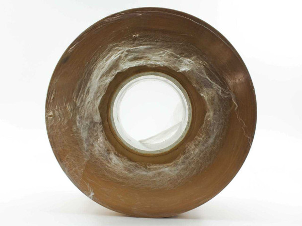 End view of Brown GPF85/7 kraft paper roll showing center core and roll profile