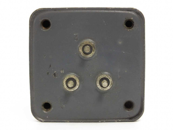 ADC 394876-4 Band Pass Filter — bottom face view showing three solder lug terminals and mounting hole pattern