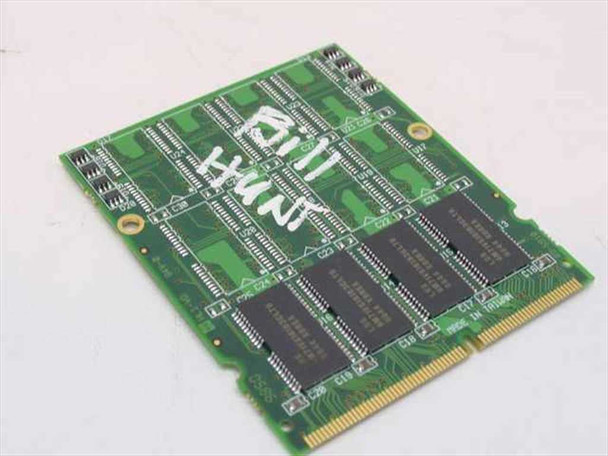 Transcend 32-1BM 32MB SO-DIMM – reverse side of PCB showing LGS memory chips and edge connector