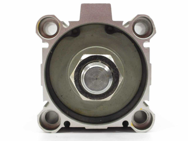 SMC CDQ2B63-75DMZ-A93 – end cap view showing piston rod nut and seal