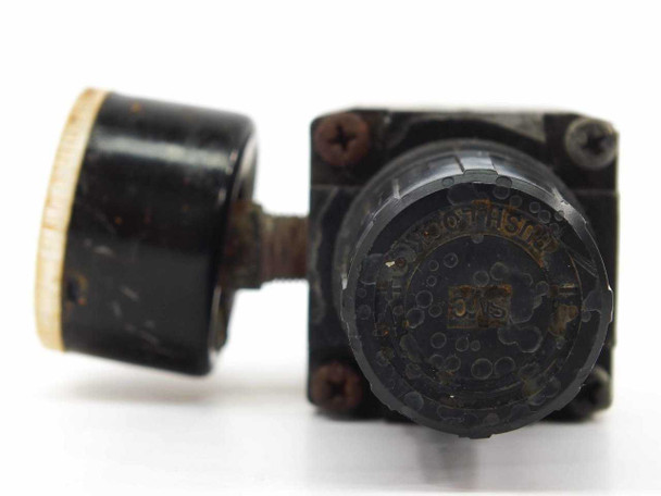 SMC AW2000-02BG-CR top-down view showing regulator body, knob, and gauge mounting