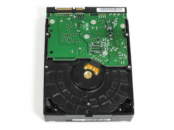 Western Digital WD800 WD Caviar 80GB SATA 3.5" hard drive – bottom PCB view showing controller board and spindle motor