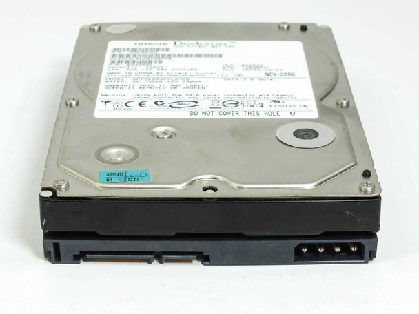 Hitachi Deskstar HDT725032VLA380 — rear angle showing SATA data and power connectors