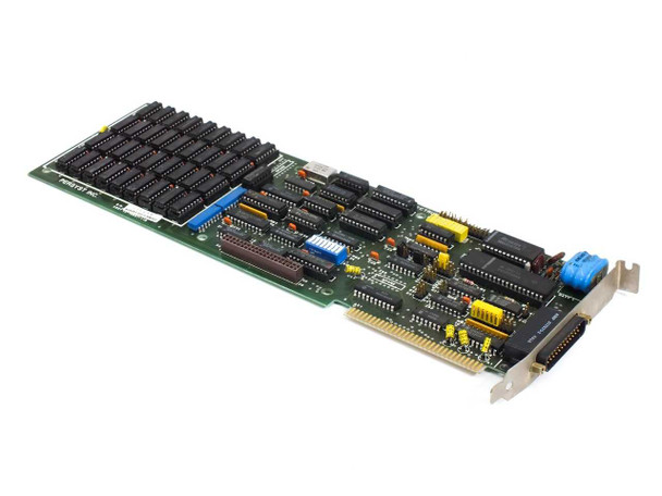 Persyst 12-10057-11B 16-bit ISA memory expansion card – second angled top view showing full board layout, memory array, and bracket connector
