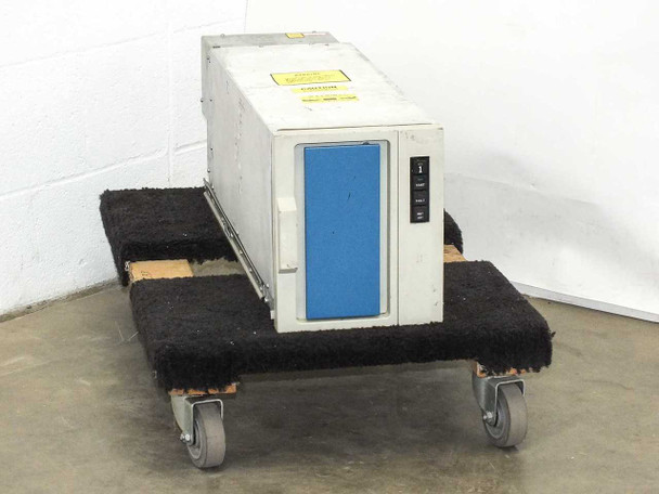 Magnetic Peripherals 94093601 Removable Storage Drive front-left view showing blue door panel and indicator buttons on dolly