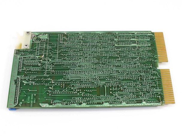 Peritek PMF-Q 0048-00392 — PCB solder side showing trace routing and dual gold-finger edge connectors